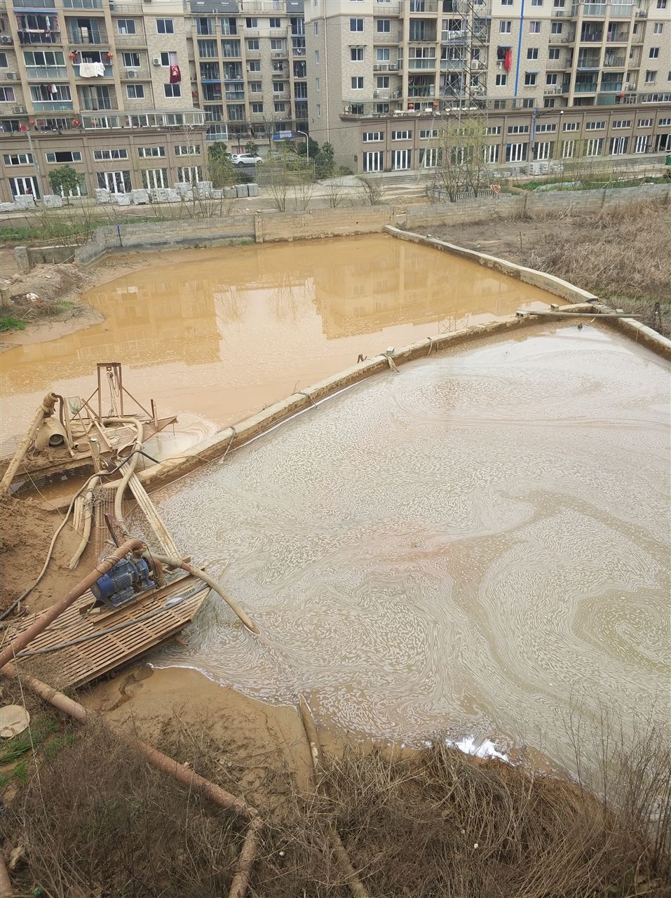 惠农沉淀池淤泥清理-厂区废水池淤泥清淤